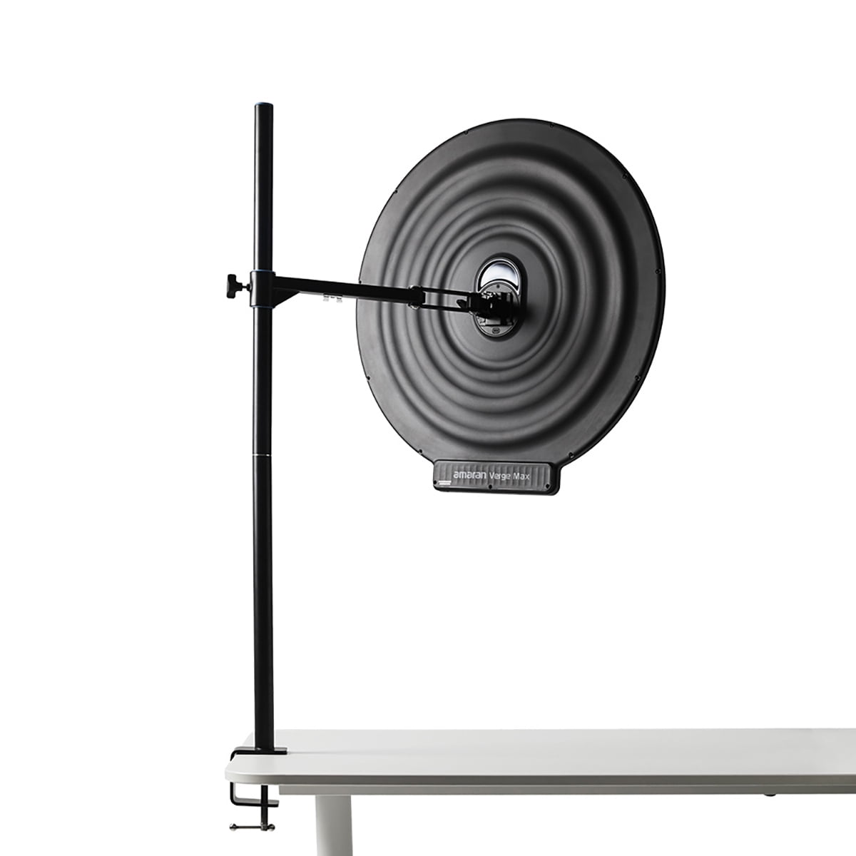 amaran Verge Max 22" 60W Bi-Color Circular LED Light Panel, Charcoal - Includes Desk Clamp Stand with a 360deg Swing Mounting Arm and 180deg Pan & Tilt Control