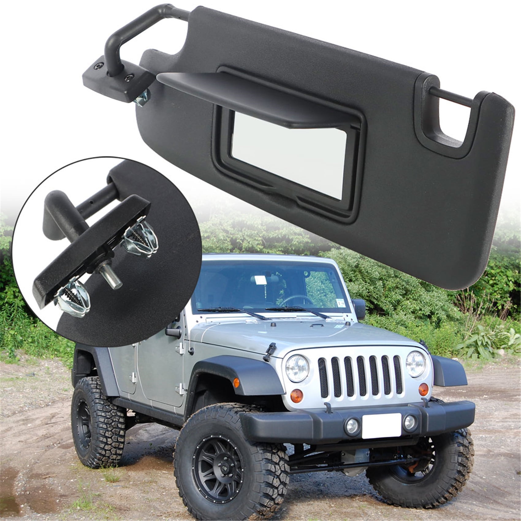 Jeep Wrangler Windshield Sunvisor Clips sun visor mount holder Clip Bracket 