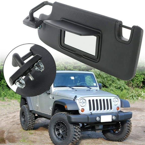 LABLT Left Side Driver Side Sun Visor Replacement for Jeep Wrangler JK 2007-2018 6CJ07DX9AA