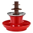 thumbnail image 2 of ZOURIH 3-Tier Mini Chocolate Fondue Fountain - 7 oz Capacity for Parties,Weddings,and Family Gatherings,Red, 2 of 8