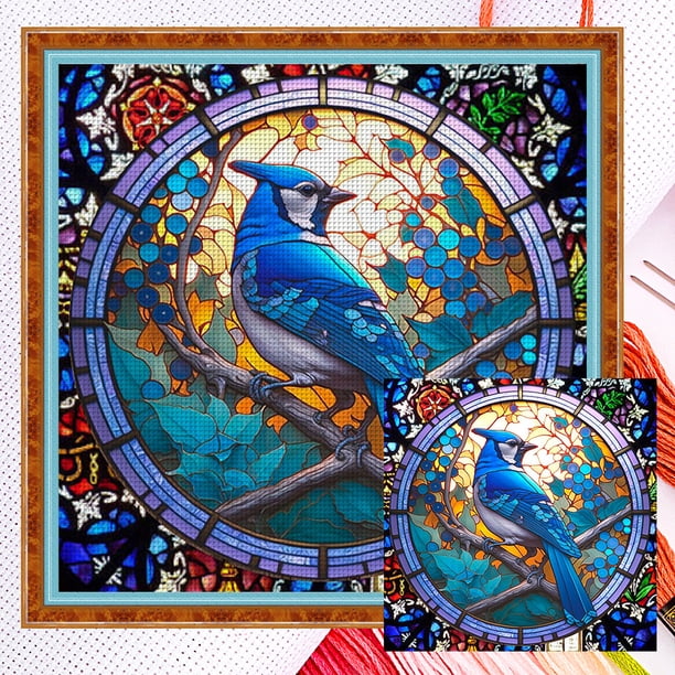 Hilo Algodón Bordado Punto Cruz Vitral Contado 14 Quilates 40x40cm