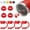 Red 4PCS, variant on Straw Cover for YETI Cup, 4 Sets Silicone Spill Stopper Compatible with YETI Tumbler, Leak Proof Kit of Mug Accessories Including 4 Straw Cover, 4 Leak Proof Stopper (Black 4PCS)