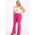thumbnail image 3 of Plus Size Tummy Control Butt Sculpting Flare Pants with Pockets - Beetroot Purple, 3 of 7
