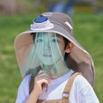 thumbnail image 6 of Solar Fan Hat for Kids, Wide Brim Solar Fan Outdoor Fishing Hat with 1 Fans Solar Power, Waterproof Outdoor Hiking Camping Fishing Hat，USB Rechargeable Solar Hat Fan for Boys & Girls, 6 of 6