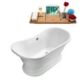 thumbnail image 3 of 68" Streamline N201BNK Soaking Freestanding Tub and Tray With External Drain, 3 of 7