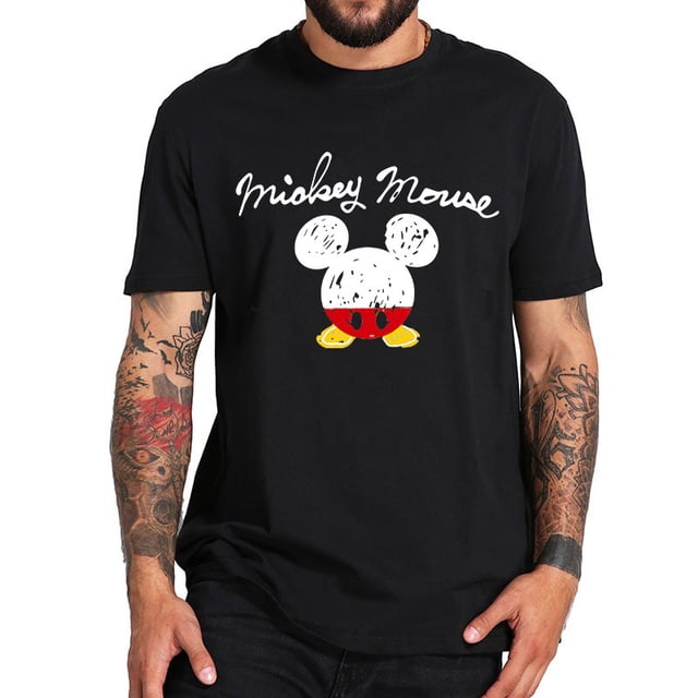 T shirt Men disney mickey mouse women Tshirts Cute Cartoon Fashion Top Tee Shirt Clothes Female T-shirt футболка male camisetasM (Asian size) Gao Jinjia LED