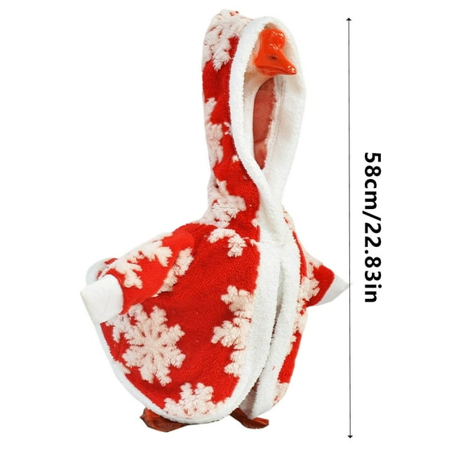 Porch Goose Outfit Costume For 23 Inch Decorative White Goose Festive Holiday Attire With Hat And Scarf