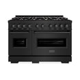 thumbnail image 2 of ZLINE 48 in. 6.7 cu. ft. Classic Double Oven Dual Fuel Range in Black Stainless Steel with 8 Brass Burners (CDRB-BR-48), 2 of 2