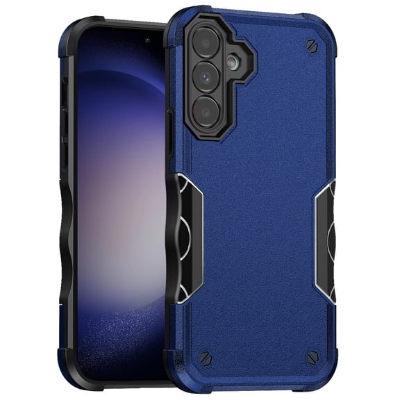 TJS for Samsung Galaxy S24 FE Phone Case, [Military Grade] Heavy Duty Tough Shockproof Hybrid Cover for Galaxy S24FE (Blue)