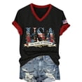 thumbnail image 5 of kaondbfi Summer Tops for Women Women's 250Th Anniversary Print V Neck T Shirt 250Th Anniversary Tshirt Patriotic Tee Womens Essentials Fashion Clothing, 5 of 7