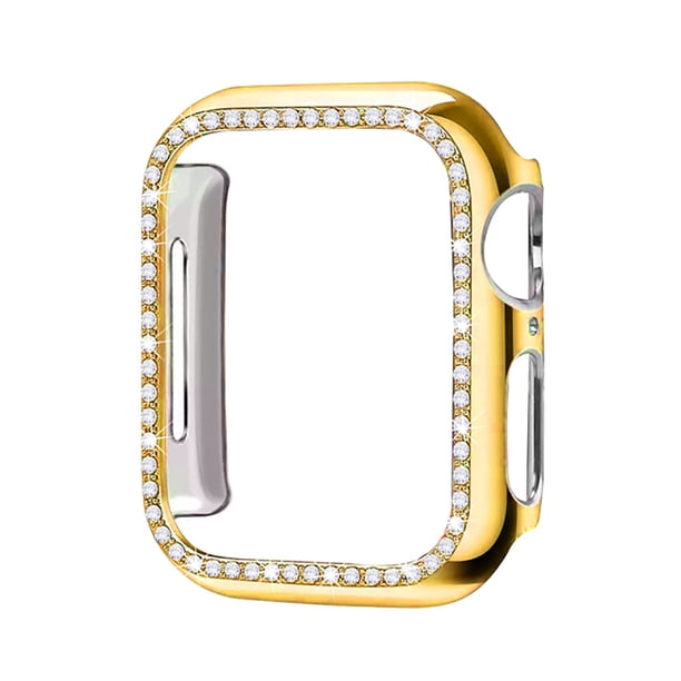 Adecuado para Apple Single Row Drill Case Apple Watch 8 7se 6 5 4321pc Funda protectora galvanizada de medio paquete