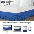 thumbnail image 4 of SGI Bedding 16 Inch Multi Ruffled Bed Skirt | Microfiber Bed Skirt | Fade Resistant, Wrinkle Free, Anti-static, Decorative, Extra Storage Space, Clutter-Free | King, Egyptian Blue, 4 of 8