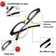 thumbnail image 5 of Gafas unisex estilo nerd con protección para los ojos, con bloqueo de radiación y montura semi-abierta, 5 of 6