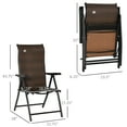 thumbnail image 3 of Outsunny Chaise Inclinable Pliante en Rotin, Fauteuil Inclinable Portable en Osier, Brun, 3 of 10