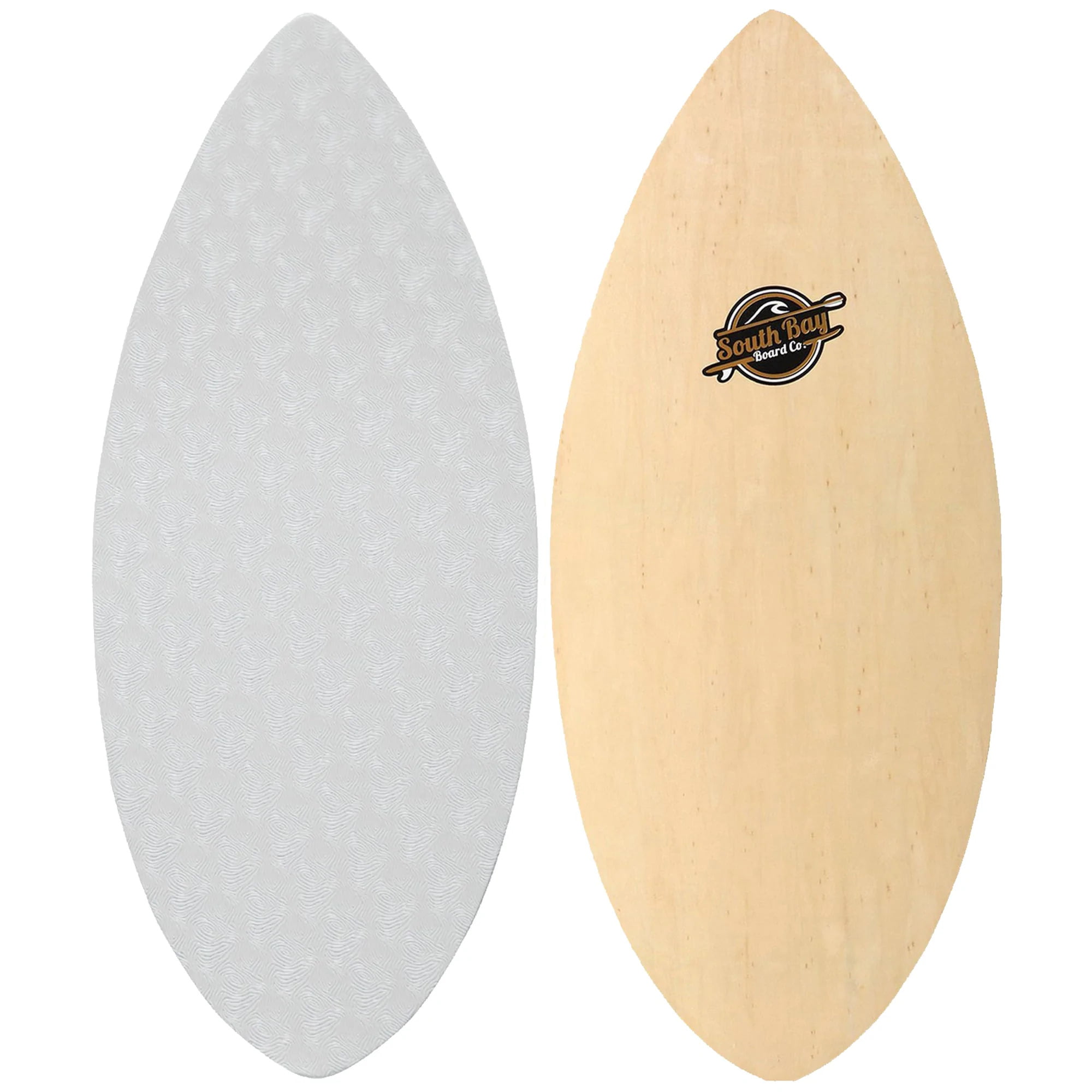 South Bay Board Co Beginners Skim Board for Kids - 41 / 36” Skipper Skimboard Durable Lightweight Wood Body with Wax-Free Textured Foam Top Deck Performance Tear Drop Shape 