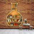 thumbnail image 3 of IDEA4WALL 6pcs Bookshelf Pattern Peel and Stick Wallpaper Removable Wall Murals Large Wall Stickers for Home Decoration, 100"x24", 3 of 5