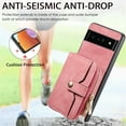 thumbnail image 5 of for Google Pixel 6 Pro Wallet Case, Crossbody Phone Purse with Card Holder for Women, Zipper PU Leather Carrying Cover Gift with Shoulder Strap Kickstand Anti-drop for Google Pixel 6 Pro - Pink, 5 of 10