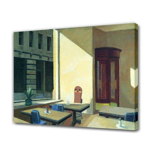 Sunlights in Cafeteria Canvas Poster Bedroom Decor Sports Landscape Office Room Decor Gift,Frame-style,08x12inch(20x30cm)