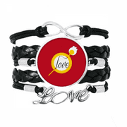 Lovers Love Only One Art Deco Fashion Bracelet Love Accessory Twisted Leather Knitting Rope Wristband