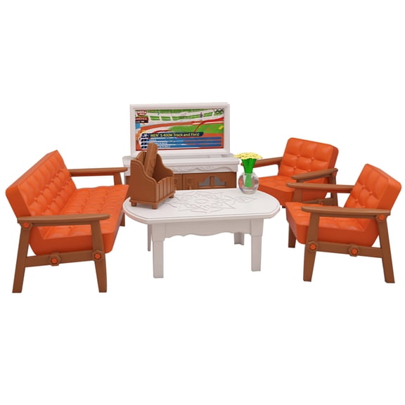 EUBUY Dollhouse Mini Home Model Set Miniature Scene Accessories Doll House Toys for Children Girls Gift Set