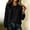 A1_Black, variant on Women's Peter Pan Collar Half Button Long Sleeve Blouse Loose Puff Cuff Sleeve Lightweight Gauze Shirts Plus Size Loose Fit Comfy Flowy Peasant Vintage Elegant Dressy Casual Tops Black L