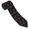 thumbnail image 3 of Fuzoiu Mexican Flower Print Men's Necktie,Business Necktie,Mens Ties for Business Wedding Graduation, 3 of 7