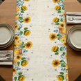 thumbnail image 5 of Table Runners 90 Inches Long Dress Scarves, Sunflowers Farmhouse Coffee/Dining/Kitchen Table Runner for Living Room, Floral Green Leaves Bees Watercolor 13x90 Inch, 5 of 9