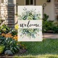 thumbnail image 2 of Spring Floral Welcome Garden Flag 12×18 Inch Double Sided for Outside Eucalyptus Small Burlap Seasonal Yard Flag, 2 of 6