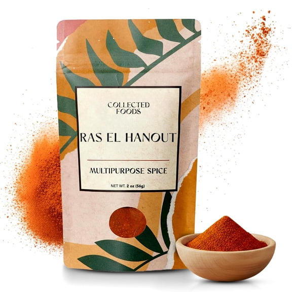 Premium Ras El Hanout Moroccan Spice Blend: Authentic Gourmet Seasoning, No Additives or Preservatives – Traditional Moroccan Spices for Rich Flavor, Gluten-Free, Non-GMO, 2 oz Pack