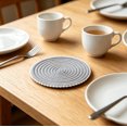 thumbnail image 4 of Ball Trims Woven Rope Mat 1 Pack Heat Protection Round Table Mat For Kitchen Dining Home Cup Glass, 4 of 6
