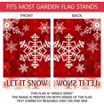thumbnail image 2 of Let It Snow Winter Red Snowflakes Decoration Christmas Vertical Garden Flag Holiday Farmhouse Party Outdoor Yard Banner 12" x 18", 2 of 6