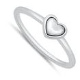 thumbnail image 4 of Simple Heart Love Ring .925 Sterling Silver Band Jewelry Female Male Unisex Size 8, 4 of 4