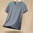 thumbnail image 4 of Hot days, bold styles YLSDY Lightweight Tops for Teens，Men's Breathable Shirts Quick Dry Striped T Shirt Stretchable Sun Protection Athletic Shirt Gray XXXL, 4 of 7