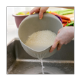 thumbnail image 4 of EIMELI EIMELI Rice Strainer and Kitchen Colander Set - Strain Rice and Small Grains - Soak  Wash and Drain Vegetables and Fruit Grey, 4 of 6