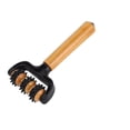 thumbnail image 6 of YAHHU Ergonomic Wooden 3‑Wheel Massage Roller with Spiky Balls, Handheld Handle, Portable Muscle Relief Tool, 6 of 9