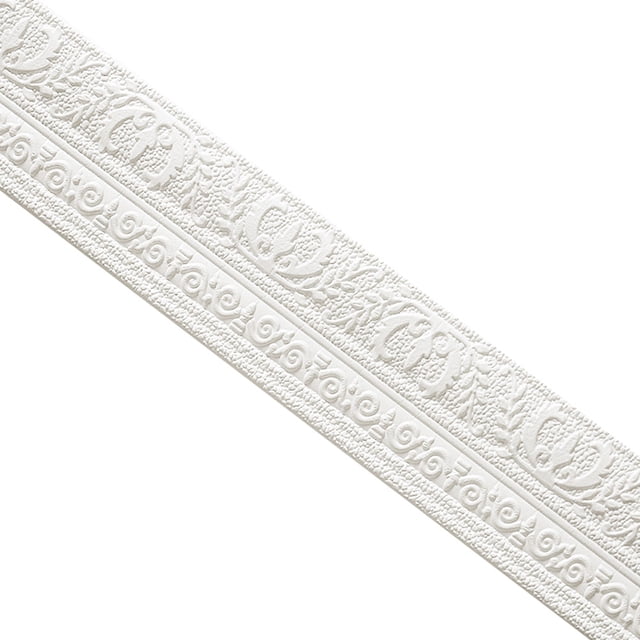 CAROOTU Wall Trim Line Skirting Border 3D Pattern Sticker Decoration Self Adhesive