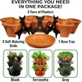 thumbnail image 3 of 3 Tier Peach Stacking Planter-Flower, Herb, Stackable Garden, Vegetable-Self-Watering-Indoor/Outdoor, 3 of 6