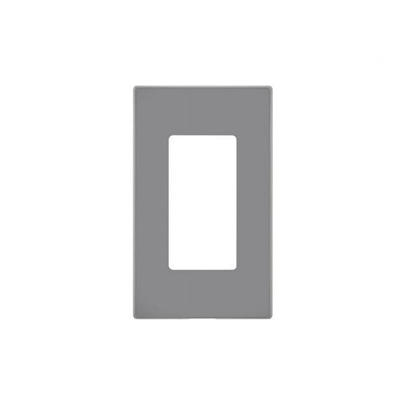 Leviton 3004971 Decora Light Gray 1 Gang Polycarbonate Screwless Wall Plate