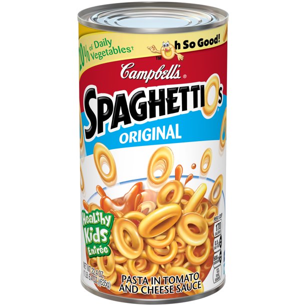 Campbell S Spaghettios Canned Pasta Original 22 4 Oz Can Walmart Com