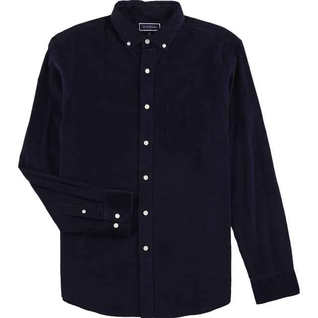 Club Room Camisa con botones de pana para hombre, azul, XXL