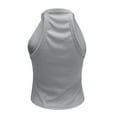 thumbnail image 6 of safuny Slim Basic Tank Tops for Women Solid Color Retro Camisole Sleeveless Crew Neck Vest Leisure Comfy Relaxed Beach Blouses Fashion Summer Gray L, 6 of 6