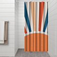 thumbnail image 3 of Small Stall Narrow Shower Curtain 36"W x 72"L – Tropical Bohemian Leaves, Mid-Century Abstract Boho Botanical Bathroom Decor, Vintage Floral Palm Leaf Pattern, Rustic Tribal Folk Style, 3 of 5