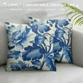 thumbnail image 3 of Nawypu Blue Chinoiserie Pillow Cover 18 x 18 Inch Blue and White Flowers Throw Pillow Covers Spring Summer Floral Decorative Outdoor Pillow Case Cushion Cover for Sofa Bedroom Couch Bed, 3 of 5