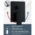 thumbnail image 3 of Wowow Single Handle 2-Spray Shower Faucet 1.8 GPM with 10 in. Square Shower Head and Adjustable Heads in Black, 3 of 8