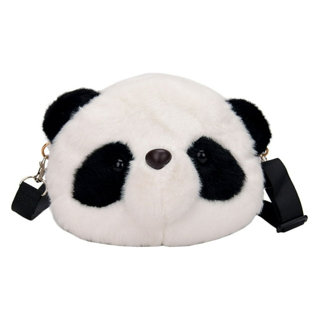 Panda Purse Little Girls Crossbody Bolsa Mini Bolso de hombro de peluche Bolsa de hombro