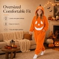 thumbnail image 5 of BOOMNY Halloween Girls Romper Hallowmas Pumpkin Face Graphic Long Sleeve Hooded Jumpsuits for Kids Soft Warm Winter Loungewear Jumpsuit, 5 of 7