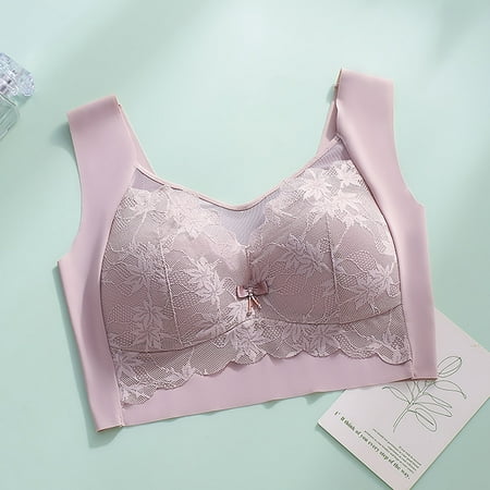 

BKFYDLS Bras for Women Plus Size Women Fashion Sports Lace Bra Wire Free Underwear One-Piece Bra Everyday Underwear Underwear Women on Clearance
