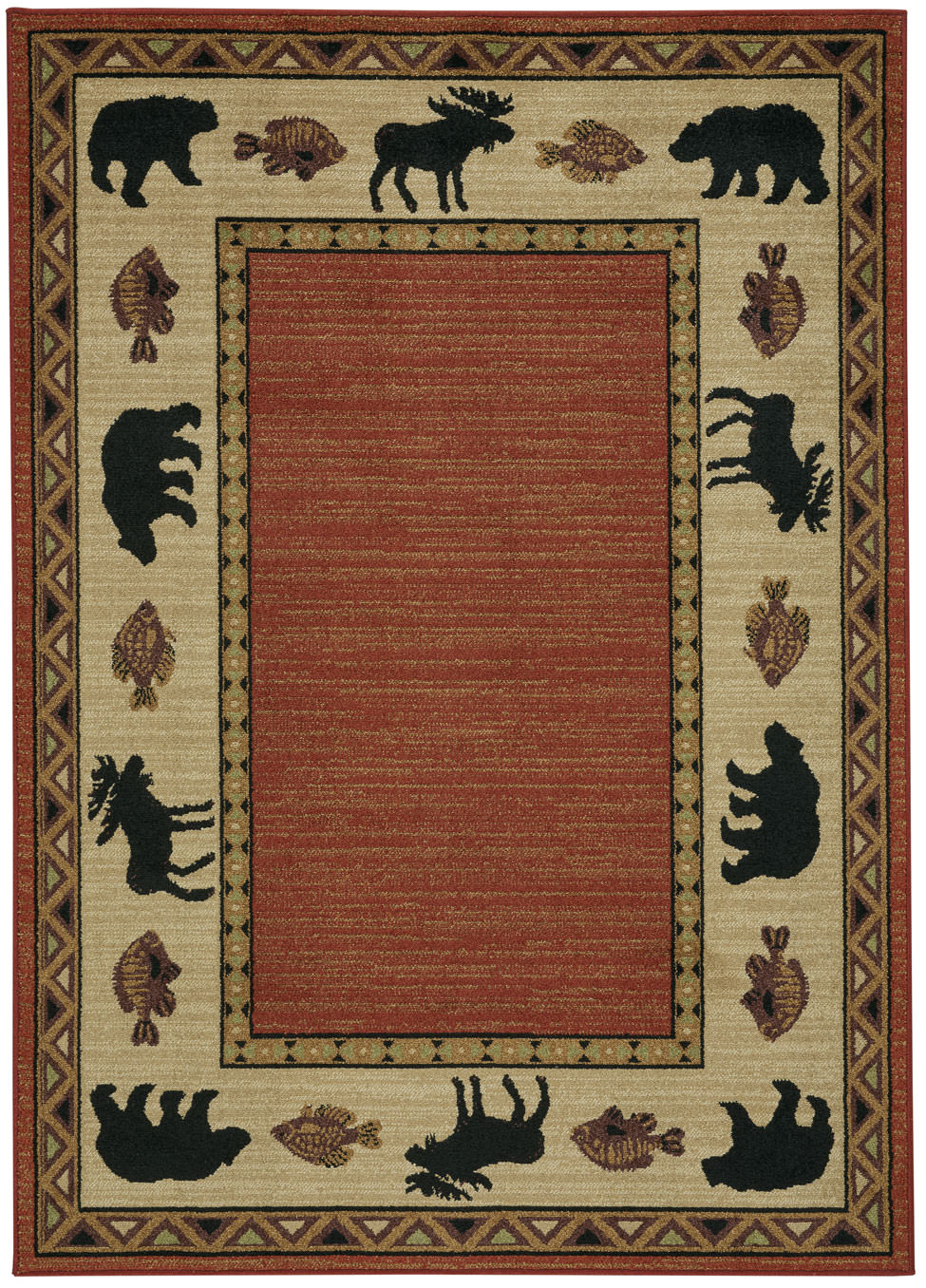 Capel Rugs Cottage Grove Rectangle Machine Woven Area Rug Persimmon