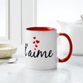 thumbnail image 6 of CafePress - Je Taime, I Love You, French Word Art Mugs - 11 oz Ceramic Mug - Novelty Coffee Tea Cup, 6 of 6