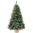 thumbnail image 1 of Árbol de Navidad SZCXTOP preiluminado de 1,2 m con 100 luces LED y decoración, 1 of 6